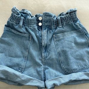 Zara High Waist Denim Shorts